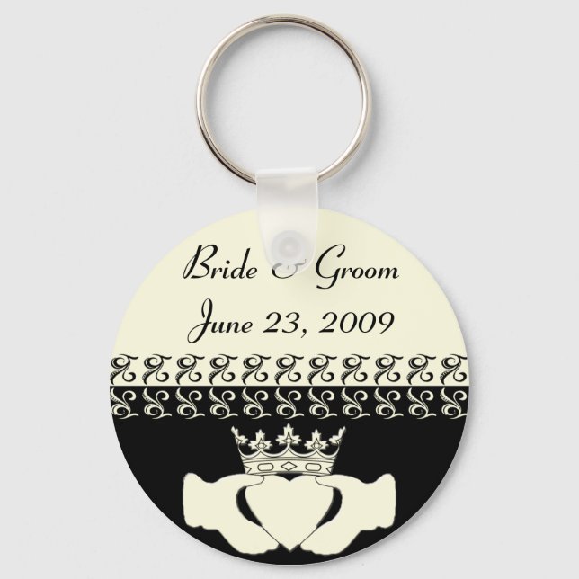 Porte-clés Ensemble de Faire-part de mariage Claddagh (Recto)