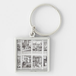 Porte-clés Ensemble de representation de cartes de jeu