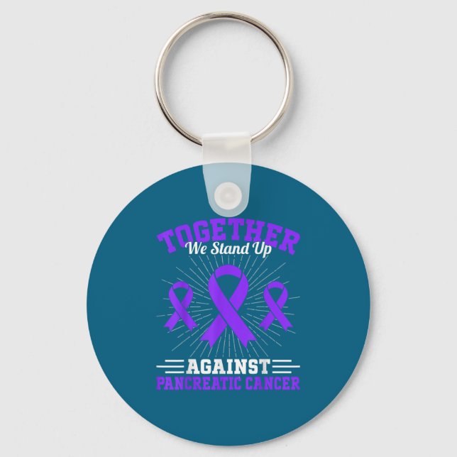 Porte-clés Ensemble, nous nous levons contre le cancer du pan (Recto)