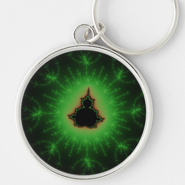 Porte-clés Ensemble vert de Mandelbrot (Devant)