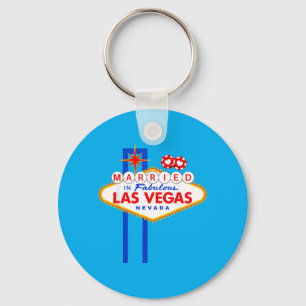 Porte-clés Enterrement de vie de garçon à Vegas Marié à Vegas