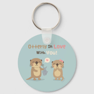 Porte-clés Entièrement amoureux de toi Loutre Jeu de mots Con