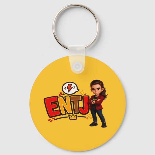 Porte-clés ENTJ — A Conquistadora Visionária (Recto)