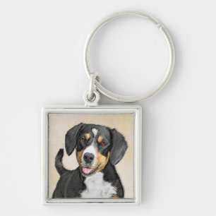 Porte-clés Entlebucher Mountain Dog Peinture - Art original