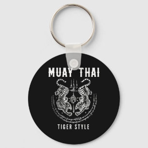 Porte-clés Entraînement de kickboxing vintage Muay Thai Tigar