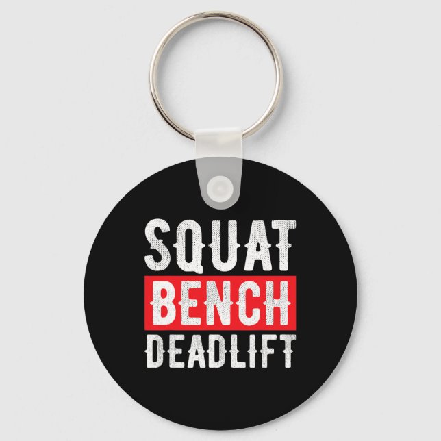 Porte-clés Entraînement du poids du banc de levage de squat (Recto)