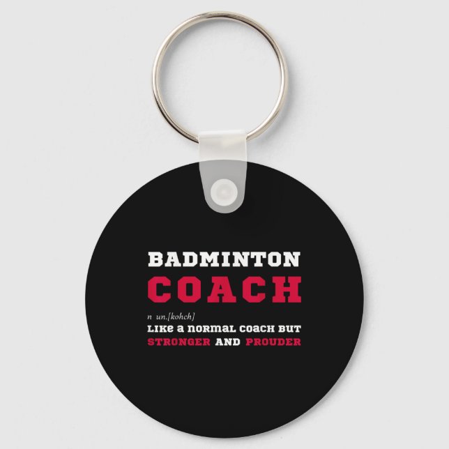 Porte-clés Entraîneur de badminton Définition de coaching spo (Recto)