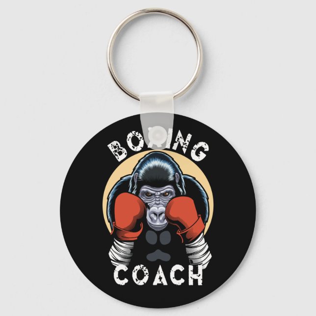 Porte-clés Entraîneur de boxe Gorilla - Entraîneur sportif (Recto)