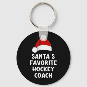 Porte-clés Entraîneur de hockey préféré du Père Noël de Noël