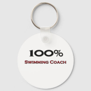 Porte-clés Entraîneur de natation de 100 pour cent