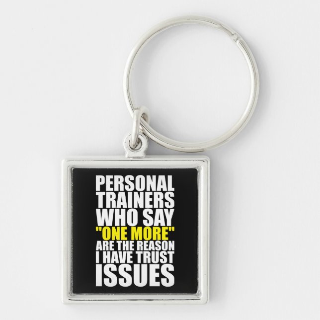 Porte-clés Entraîneurs et Trust Issues - Funny Workout (Devant)