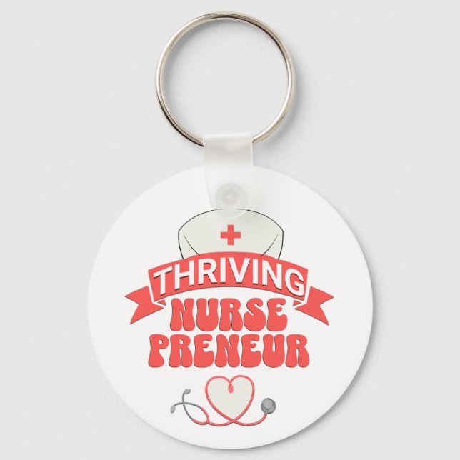 Porte-clés ENTREPRENEUSE INFIRMIÈRE PROSPÈRE Infirmière Entre (Verso)