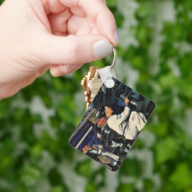 Porte-clés Entreprise de réparation de voitures anciennes Méc (main)