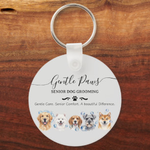 Porte-clés Entreprise de toilettage pour chiens seniors Promo