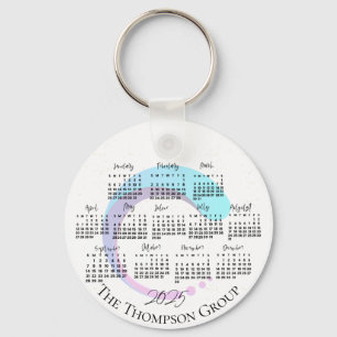 Porte-clés Entreprise Élégante Nom Logo Calendrier