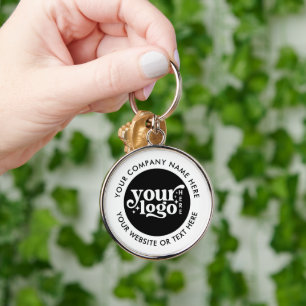 Porte-clés Entreprise Personnalisée Logo Texte Moderne