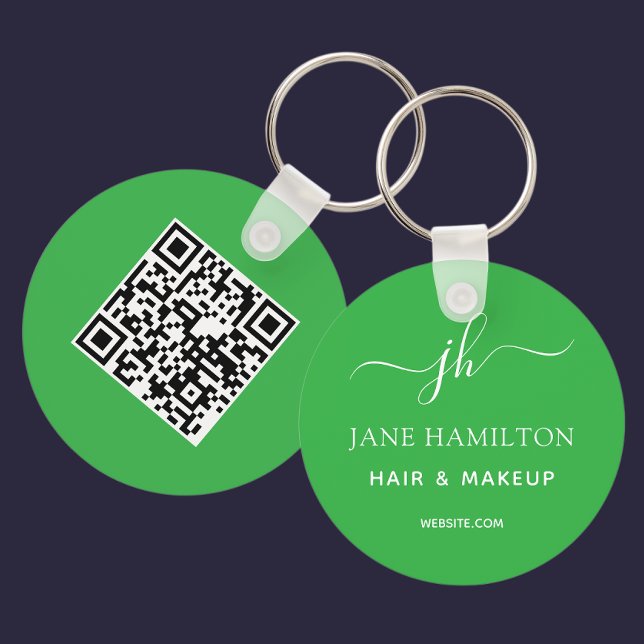 Porte-clés Entreprise promotionnelle de code QR vert (Créateur téléchargé)