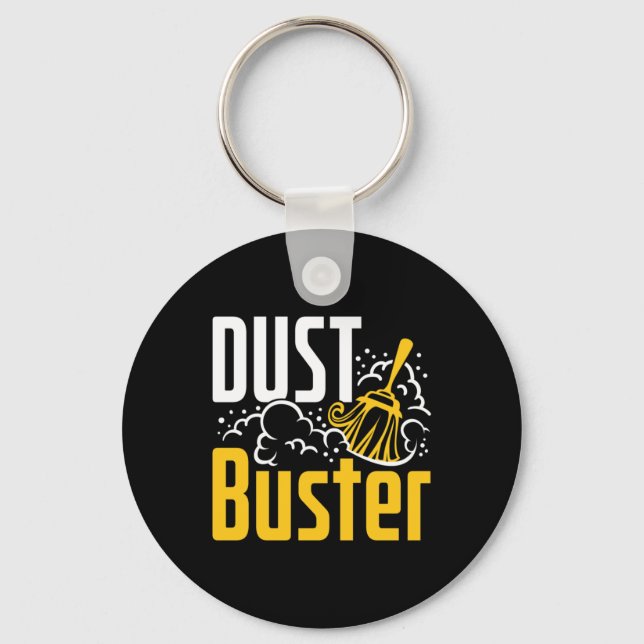 Porte-clés Entretien Ménage Nettoyage Lady Dust Buster (Recto)