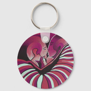 Porte-clés Enveloppé Dans Une Couverture Magenta D'Amour