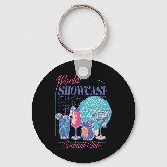 Porte-clés Epcot Drinking World Showcase Tail Club Boire T (Recto)