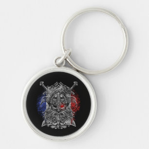 Porte-clés Épées de corbeaux d'Odin Mythologie Viking drapeau