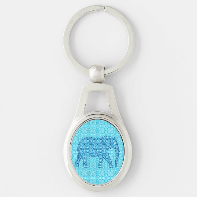 Porte-clés Ephène de fleur de Lotus - turquoise (Devant)