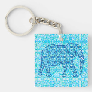 Porte-clés Ephène de fleur de Lotus - turquoise