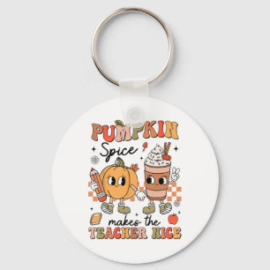 Porte-clés Épicé de citrouille funky rend l'automne de l'ense
