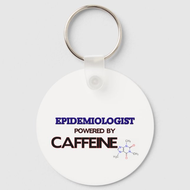 Porte-clés Épidémiologiste Propulsé par la caféine (Recto)