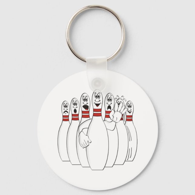 Porte-clés Épingles de Bowling (Recto)