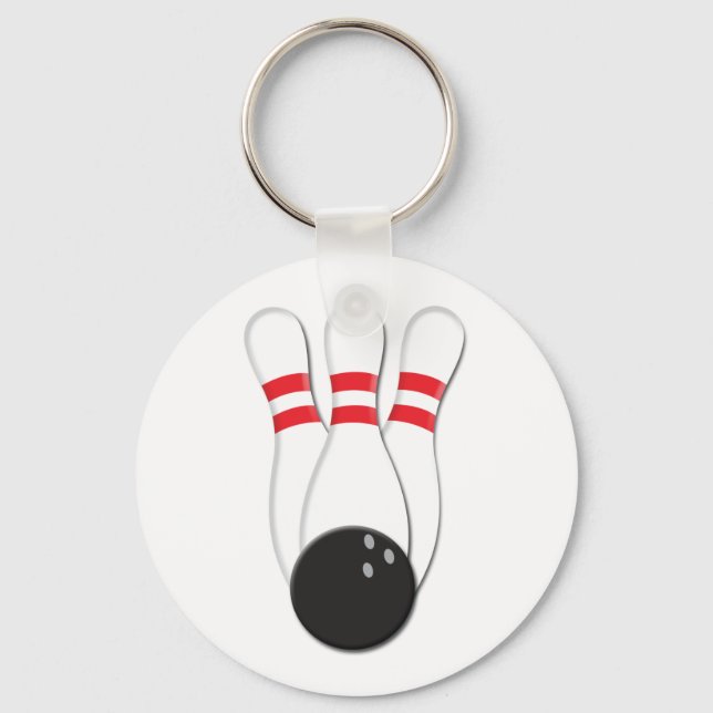 Porte-clés Épingles de bowling et balle (Recto)
