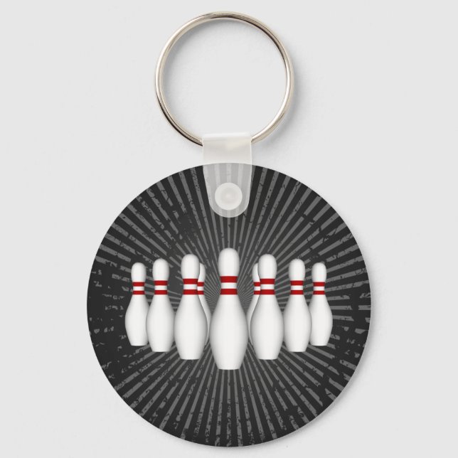 Porte-clés Épingles de Bowling : Modèle 3D : Porte - clé (Recto)