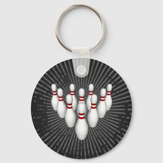 Porte-clés Épingles de Bowling : Modèle 3D : Porte - clé (Recto)