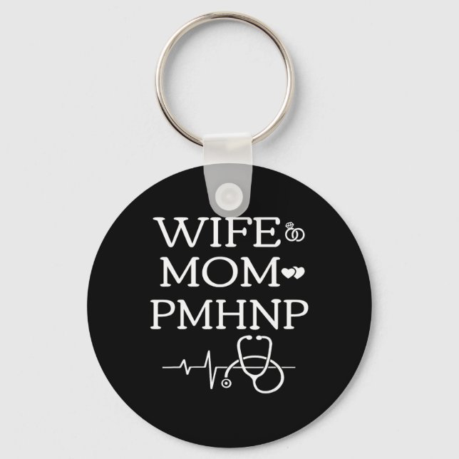 Porte-clés Épouse Maman Pmhnp Mignonne Infirmière Spécialisée (Recto)
