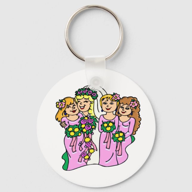 Porte-clés Épouses en rose (Recto)