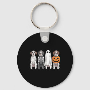 Porte-clés Épouvantail Chien Anglais Pointer Citrouille Hallo