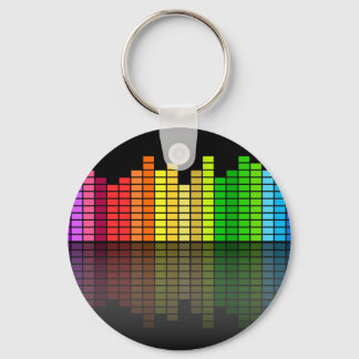 Porte-clés Equaliseur de musique coloré avec Réflexion, Techn