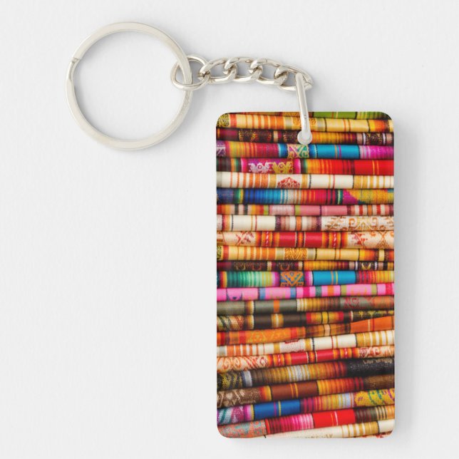 Porte-clés Équateur, région de Quito, marché d'artisanat d'Ot (Devant)
