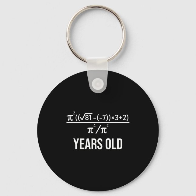 Porte-clés Équation de 50 ans drôle d'anniversaire 50 ans Mat (Recto)
