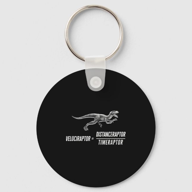 Porte-clés Équation du Geek math Dinosaur Velociraptor V2 (Recto)