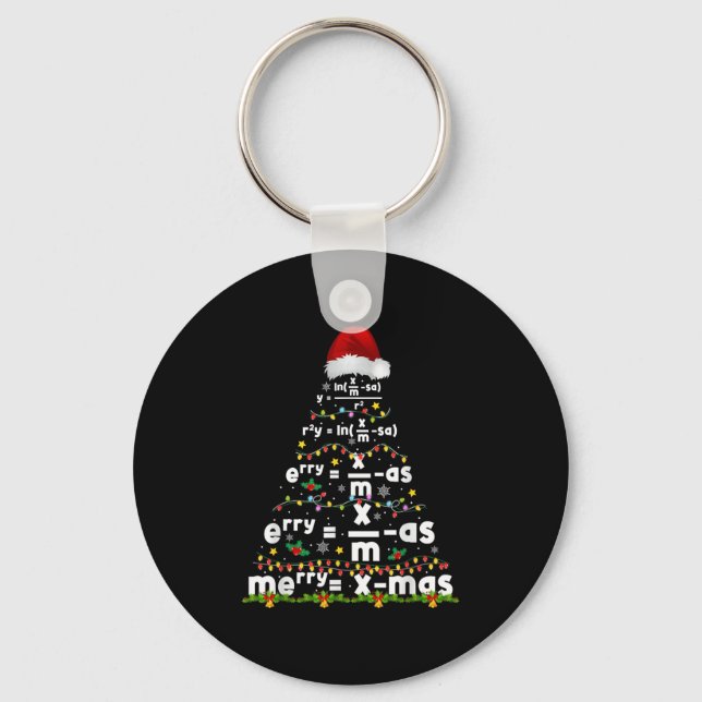 Porte-clés Équation mathématique Joyeux Noël Saison Enseignan (Recto)