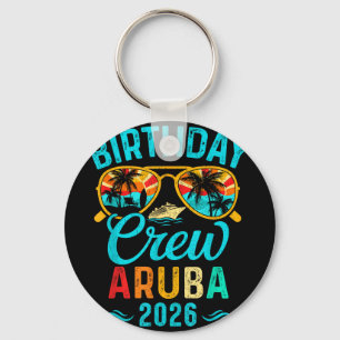 Porte-clés équipage d'anniversaire à Aruba vacances 2026 fami