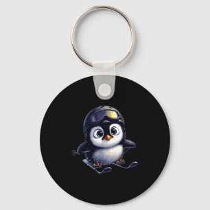 Porte-clés Équipage d'aventure d'hiver de pingouin de ski mig