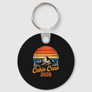 Porte-clés Équipage de cabine 2026 montagne rétro coucher de