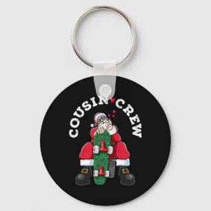 Porte-clés Équipage de cousins Noël Père Noël Skateboard Matc