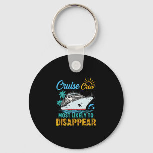 Porte-clés Équipage de croisière familial drôle vintage le pl