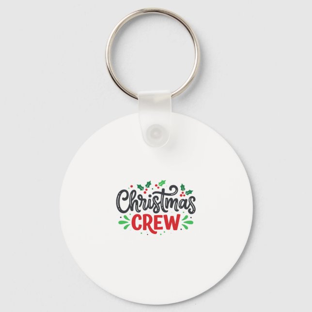 Porte-clés Équipage de Noël Fête festive (Recto)