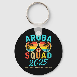 Porte-clés Équipe Aruba 2025 Vacances Amis Famille Correspond