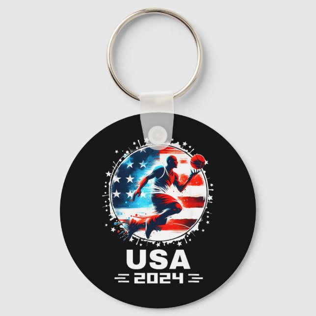 Porte-clés Équipe Basball Usa Flying Bisonrel 2024 Basball Us (Recto)