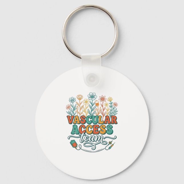 Porte-clés Équipe d'accès vasculaire Floral Conception de che (Recto)